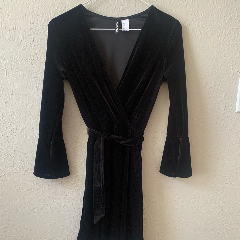 Little Black Velvet Dress